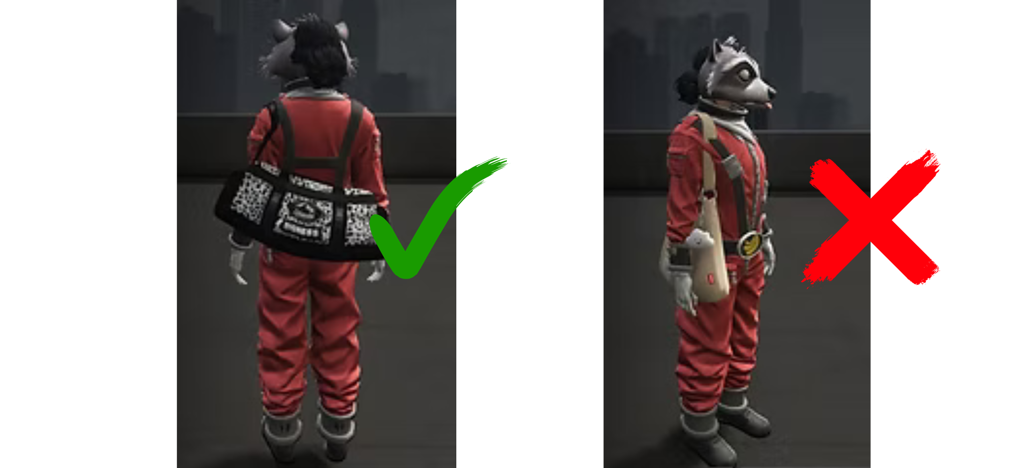 Exemple sac visuel illégal